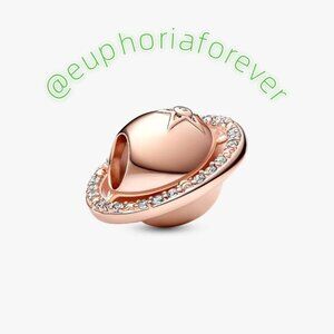 Pandora Planet Saturn Sparkling Star Charm